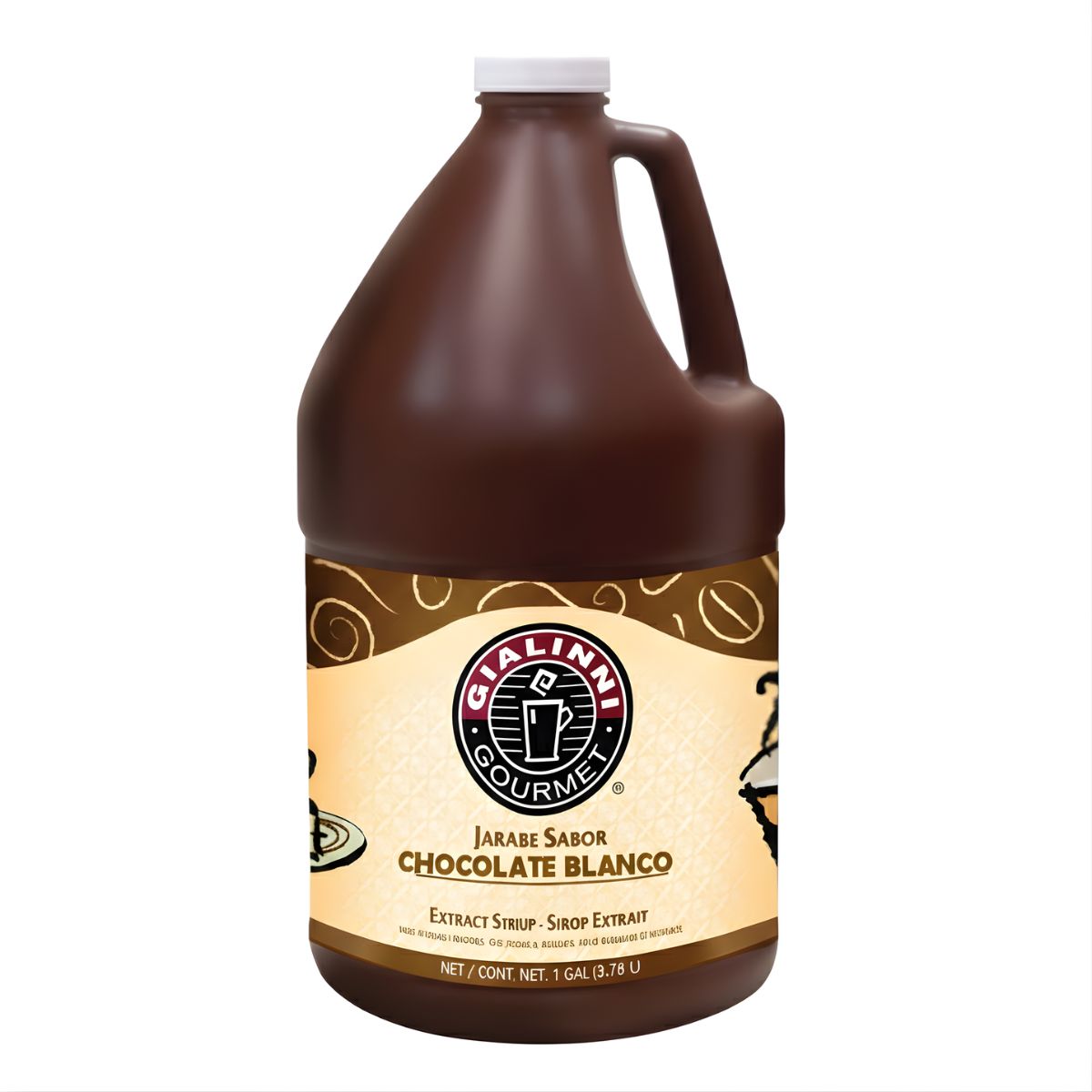 Salsa Chocolate Blanco Gialinni 3.78 L | Topping Coffee Depot