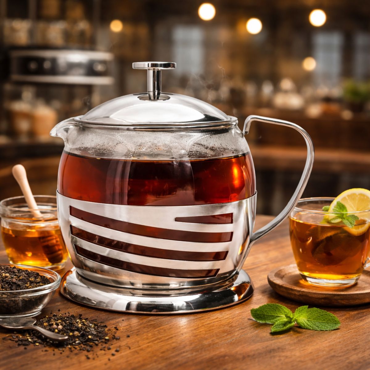 Tetera Gourmet con Base de acero 1 litro - Coffee Depot - Imagen 3